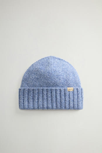 Berretto in pura lana mouliné Blu | Woolrich