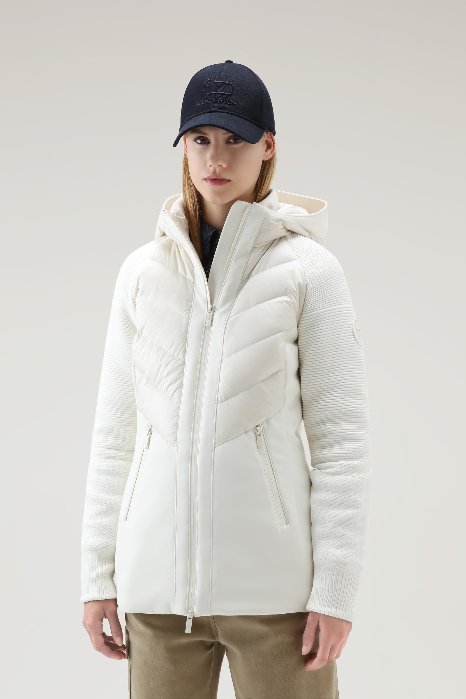 Veste Suffolk en microfibre stretch et softshell blanc | Woolrich