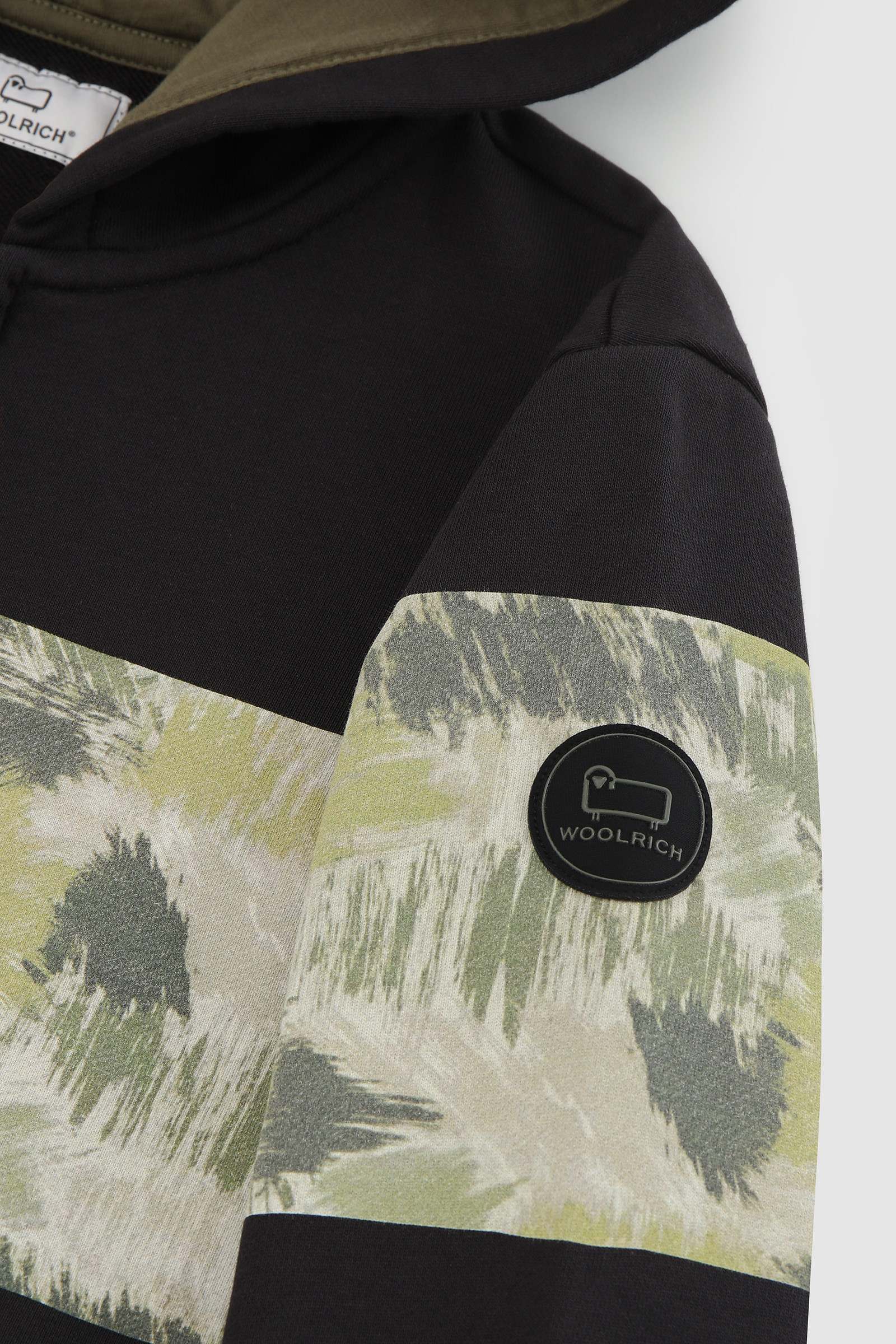 Boy's Hoodie with Camouflage Print Black photo 4 | Woolrich