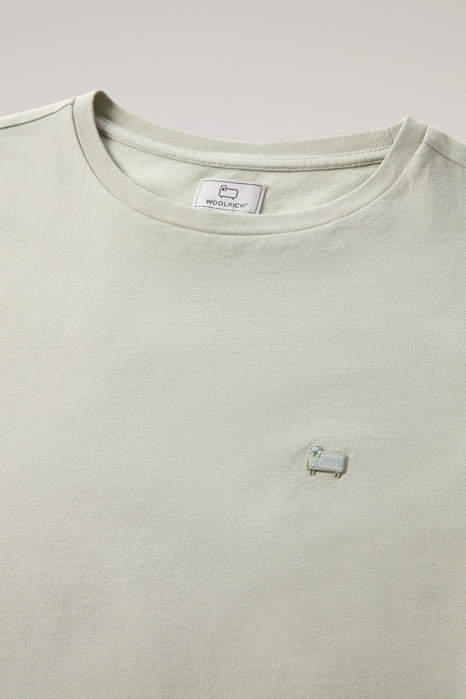 T-shirt en coton avec logo vert photo 6 | Woolrich