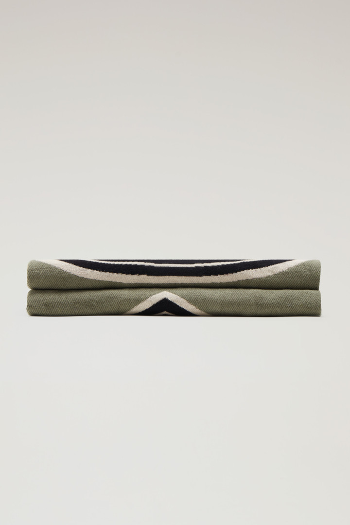 U.S. Trails Blanket in Pure Cotton Green photo 1 | Woolrich