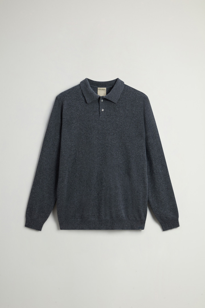 Pure Cashmere Long-Sleeved Polo Sweater Gray photo 5 | Woolrich