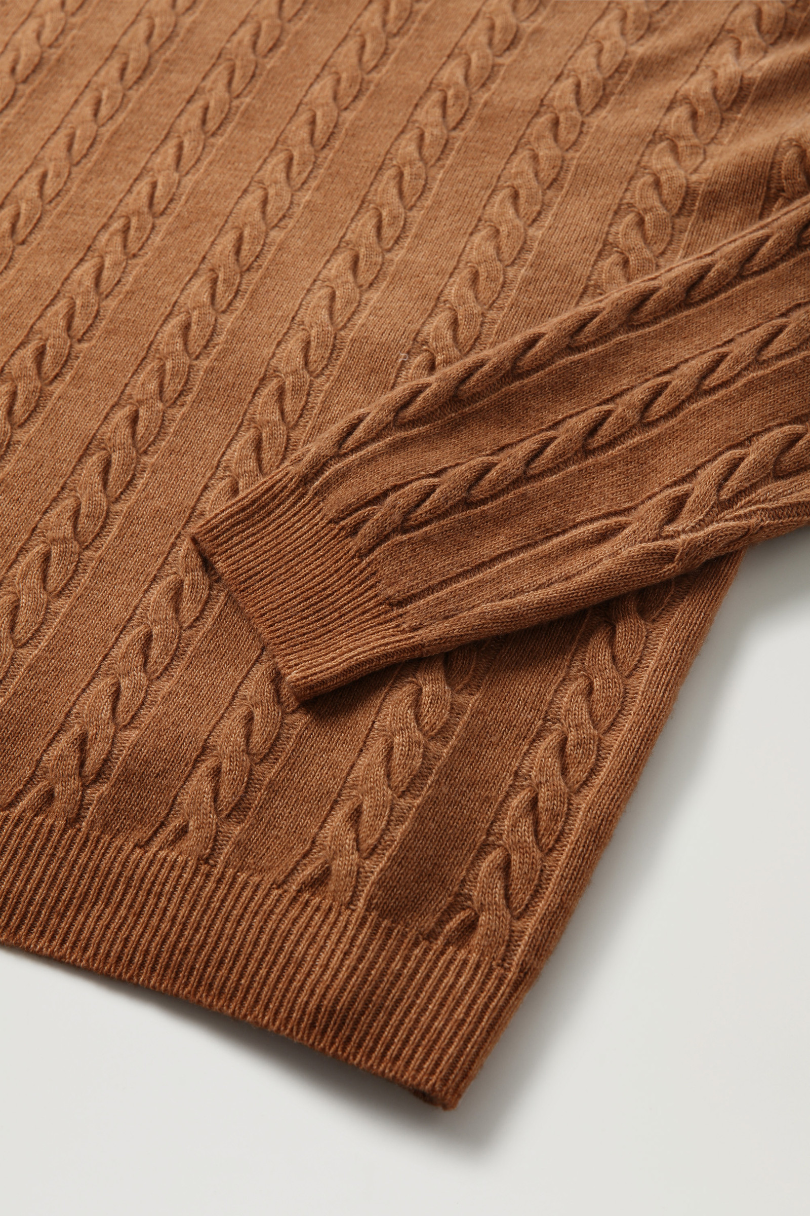 Pull Aran unisexe teint en pièce Marron photo 7 | Woolrich