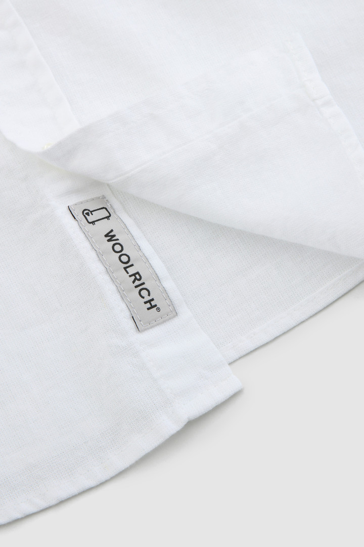 Camisa de mezcla de lino de niño blanco photo 6 | Woolrich
