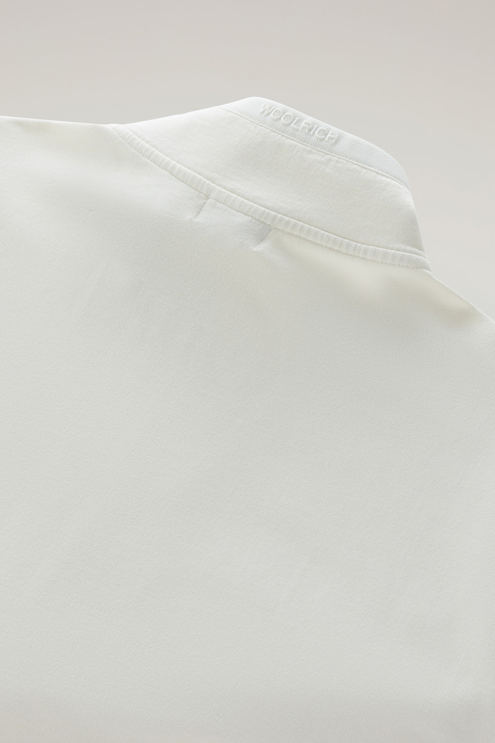 Sweatshirt van puur katoen met rits en hoge kraag Wit photo 9 | Woolrich