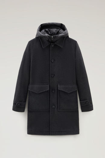 Coat in Recycled Italian Wool Blend Gray | Woolrich