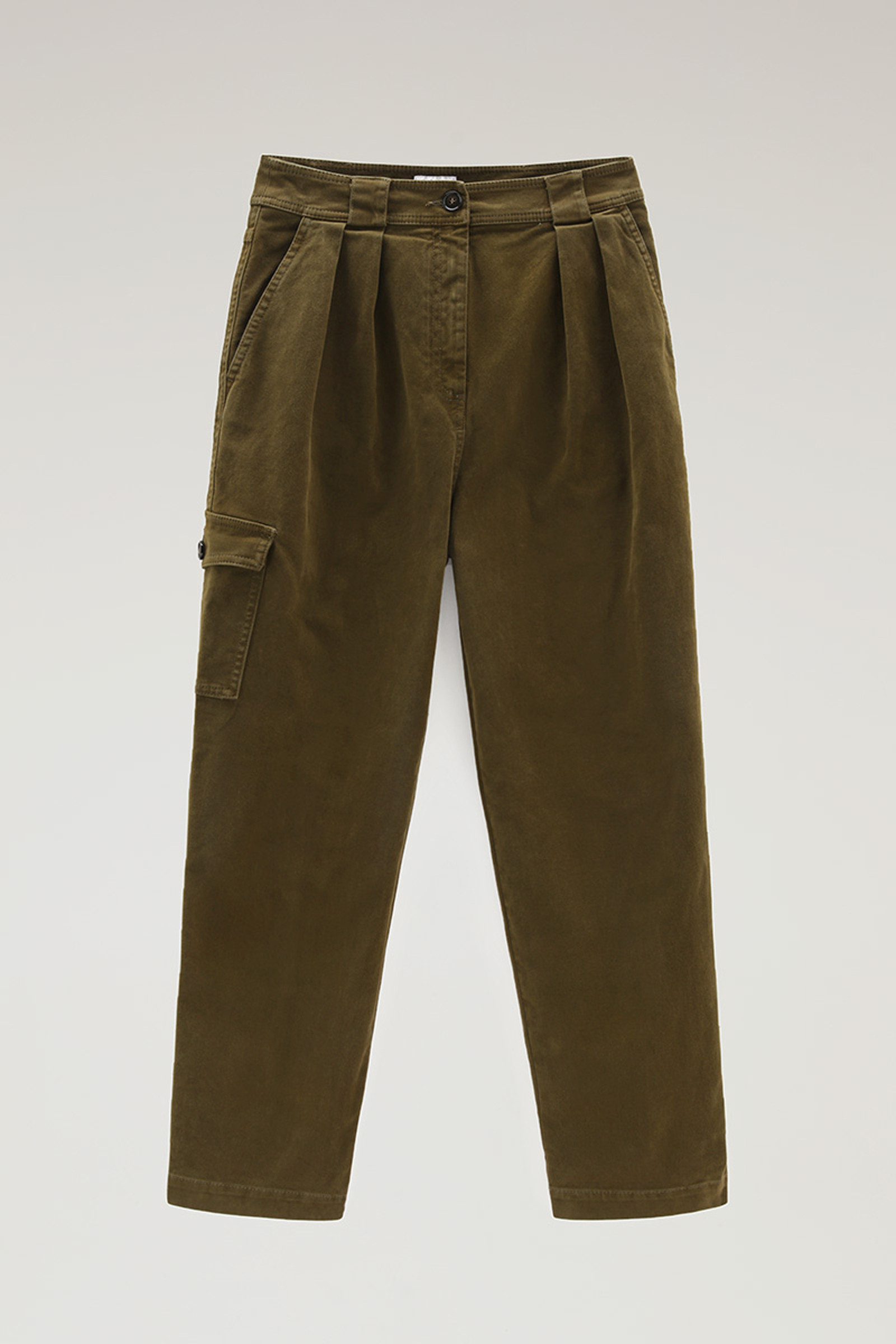 Cotton Twill Cargo Pants Green | Woolrich