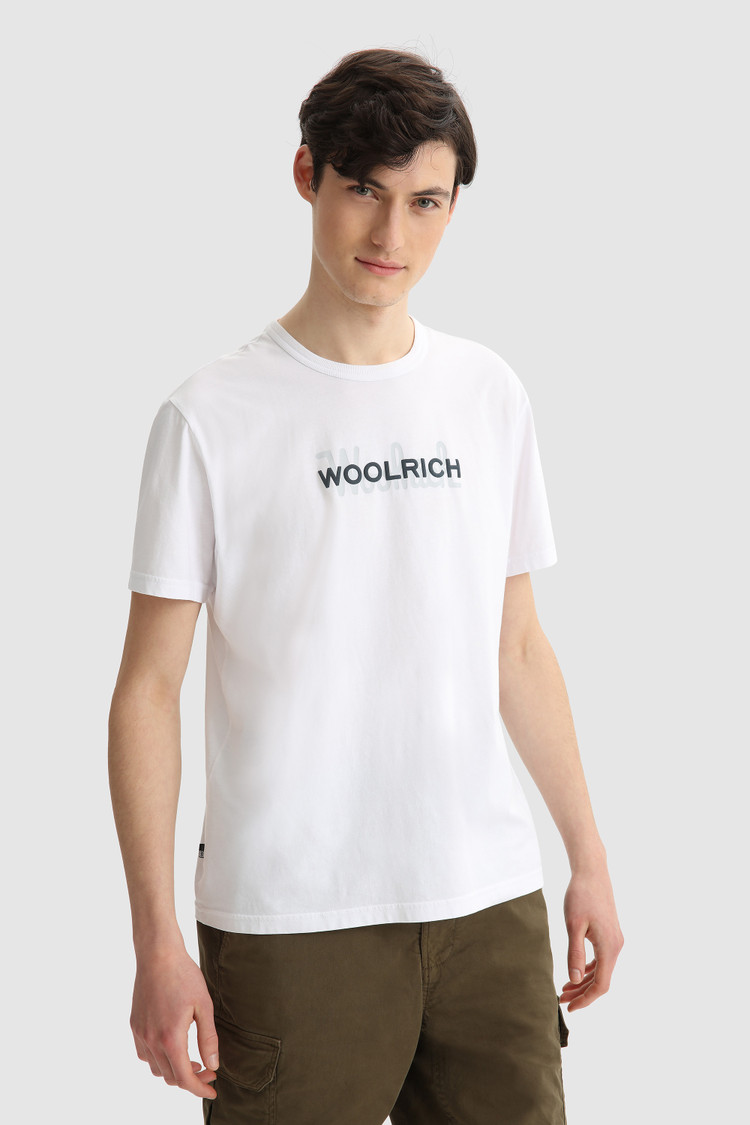Katoenen T-shirt met macro logo