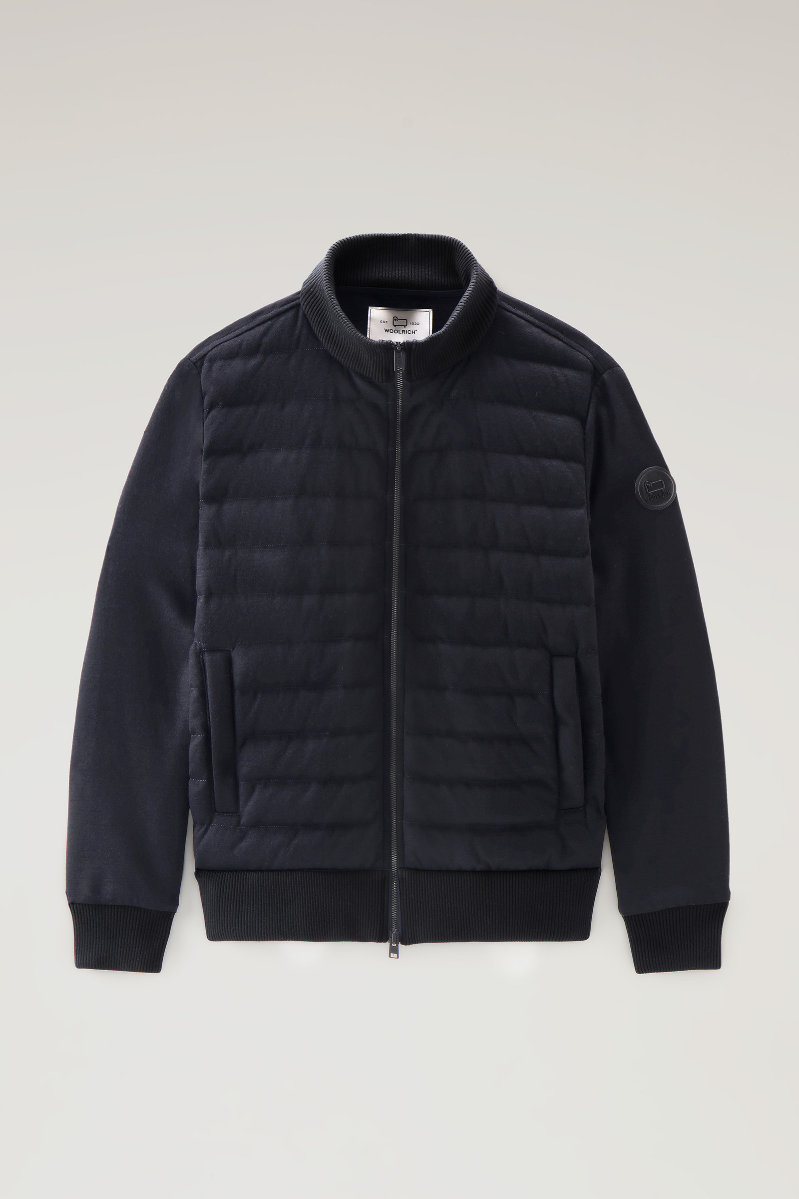 Felpa Luxe trapuntata con zip blu photo 5 | Woolrich