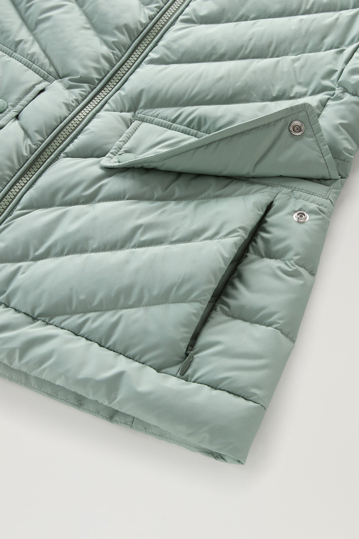 Short Padded Jacket with Chevron Quilting Green photo 9 | Woolrich