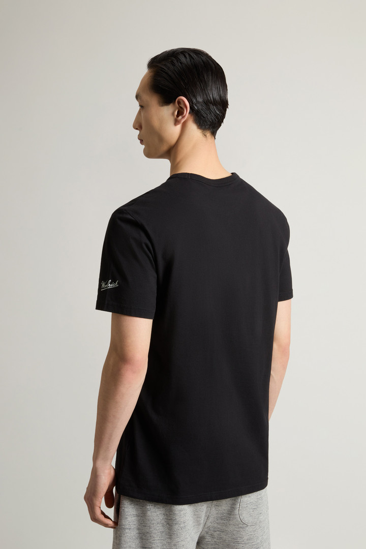 Pure Cotton T-Shirt with Pocket Black photo 3 | Woolrich