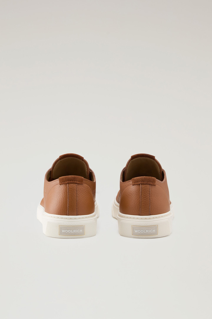 Cloud Court Sneakers in Tumbled Leather Brown photo 3 | Woolrich