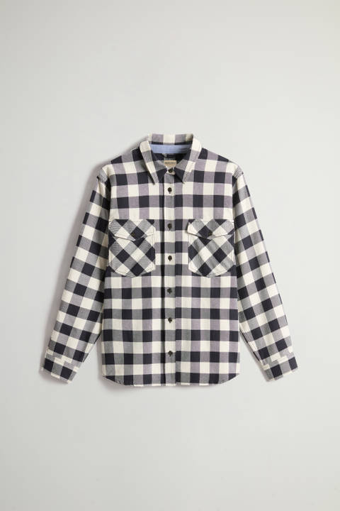 Flannel Shirt with Buffalo Check Pattern Blue photo 2 | Woolrich