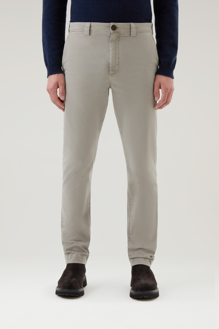 Men\'s Garment-Dyed USA Taupe Chino | in Twill Woolrich Stretch Cotton Pants