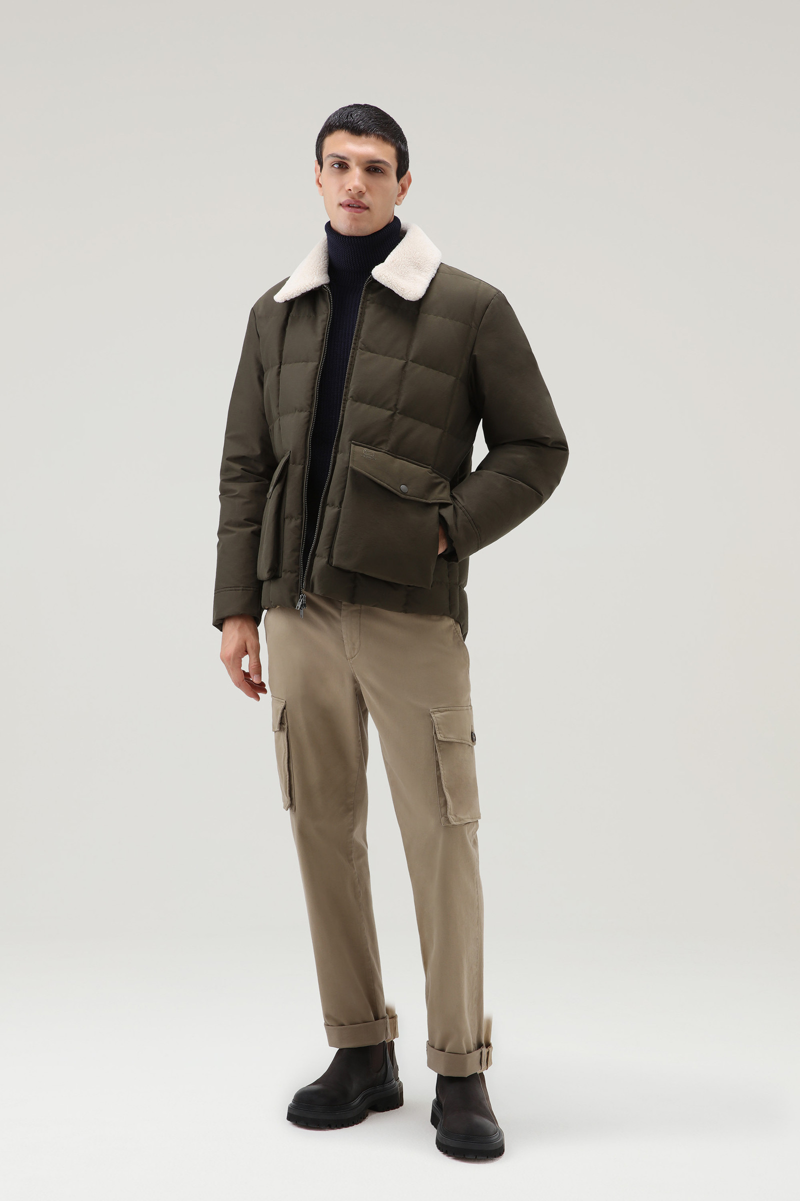 Blizzard Duster Quilted Jacket in Eco Ramar Green photo 2 | Woolrich