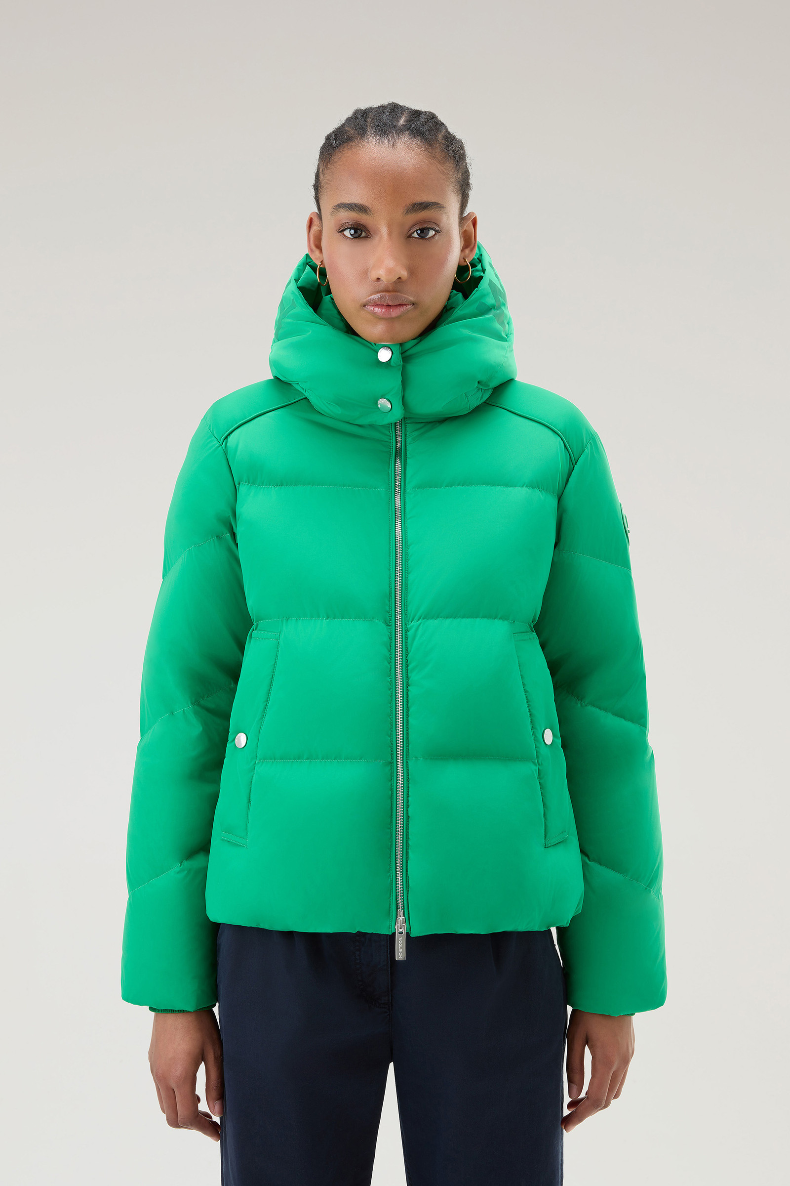 Woolrich Jacquard Sherpa Fleece Jacket - Green