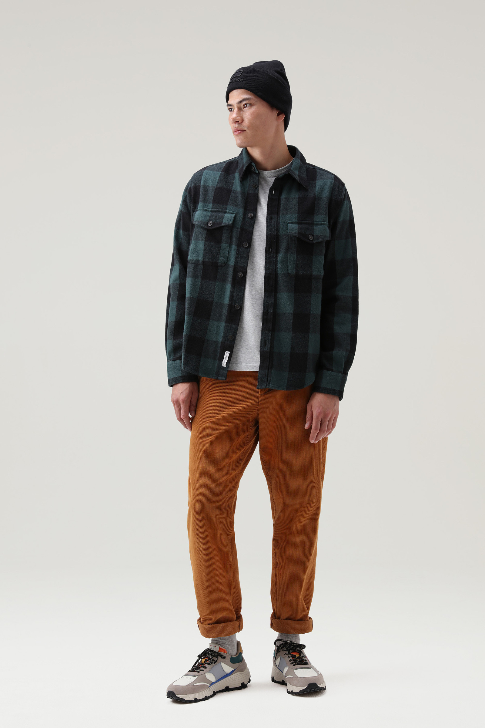 Men's Oxbow Flannel Check Shirt Green | Woolrich USA