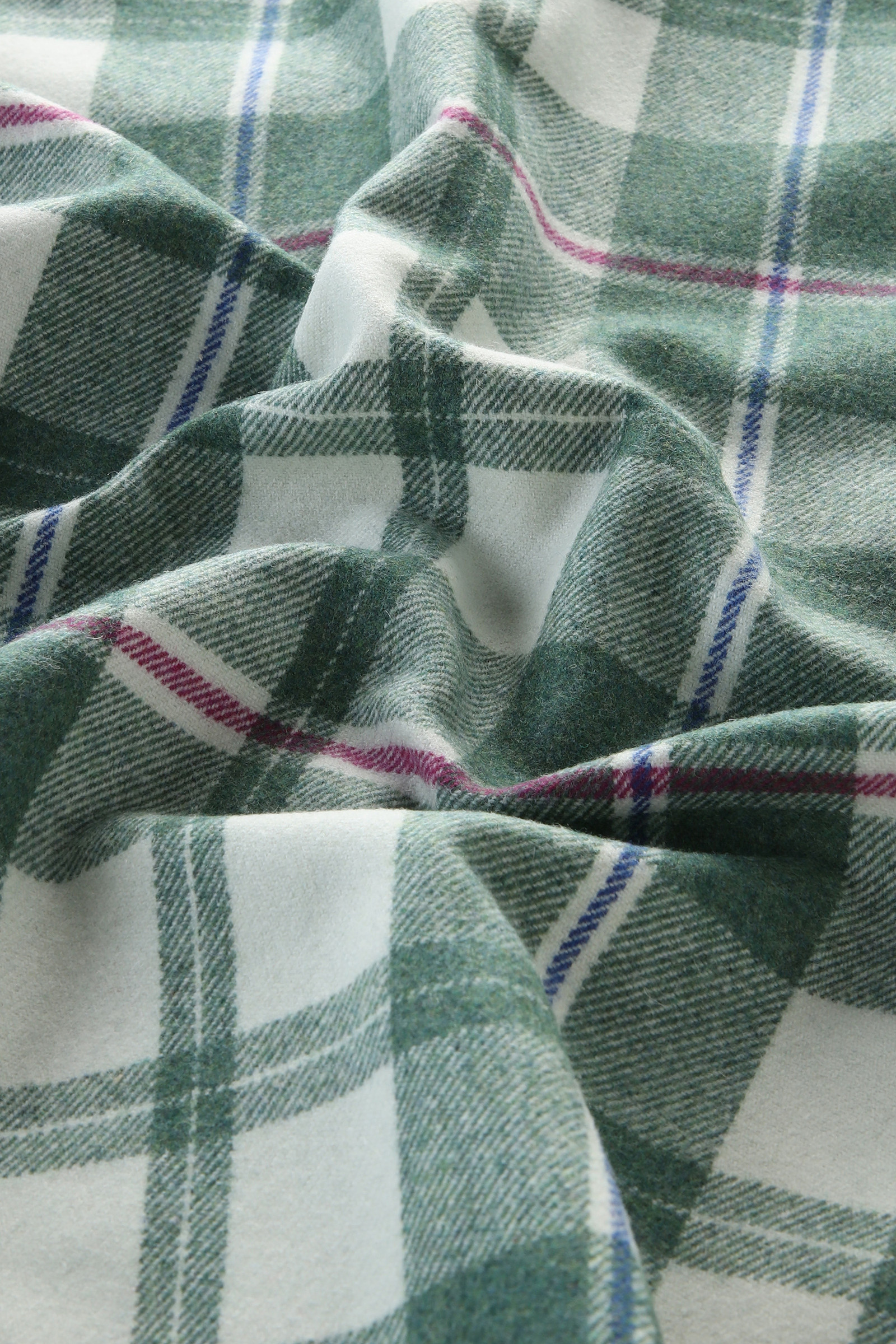Western Check Overshirt in Wool Blend Flannel Green photo 9 | Woolrich