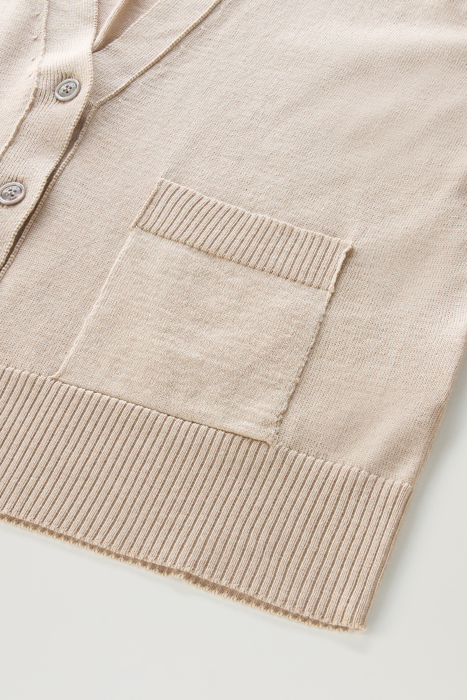 Cárdigan de mezcla de algodón y cachemira beige photo 8 | Woolrich