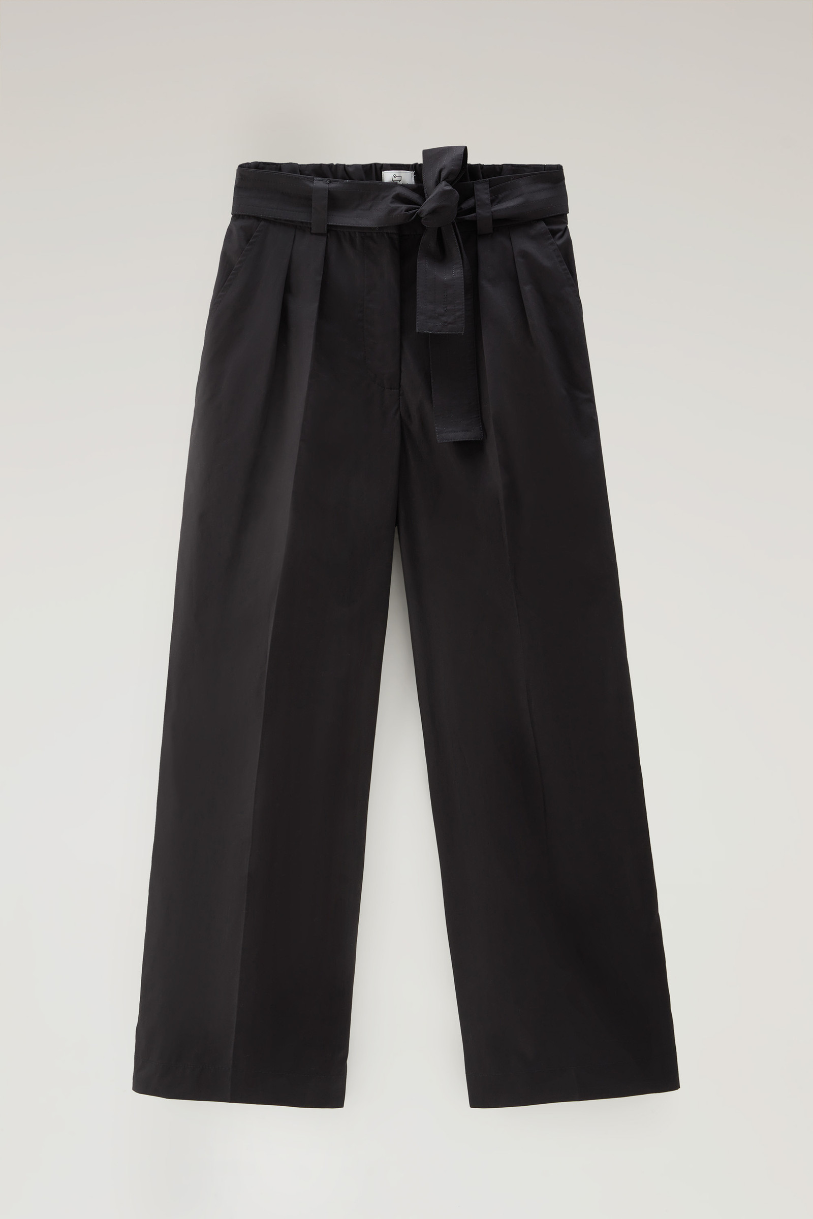 Straight Leg Pants in Pure Cotton Poplin Black photo 4 | Woolrich