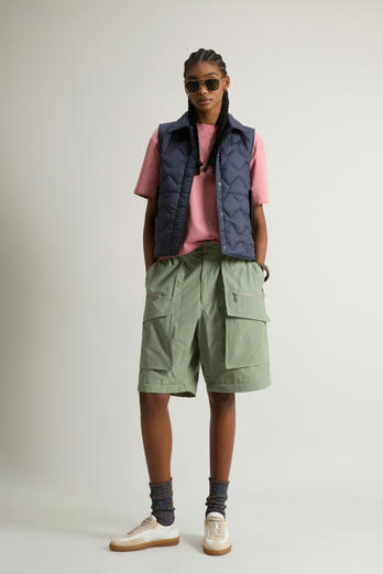 Quilted Microfiber Heritage Vest Blue | Woolrich