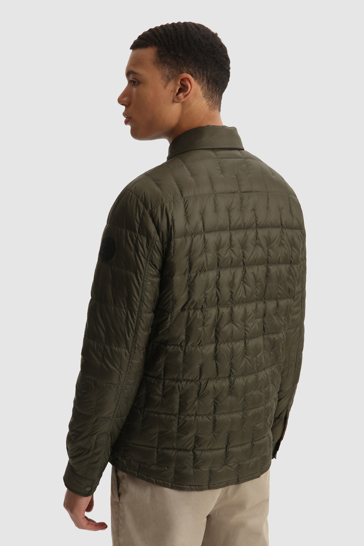 Deepsix packable overshirt in recycled nylon