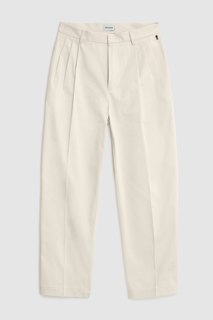 High-waist stretch cotton pant