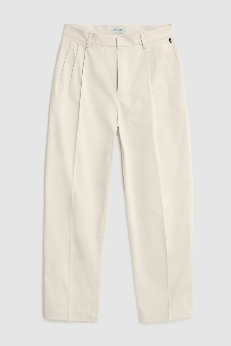 High-waist stretch cotton pant