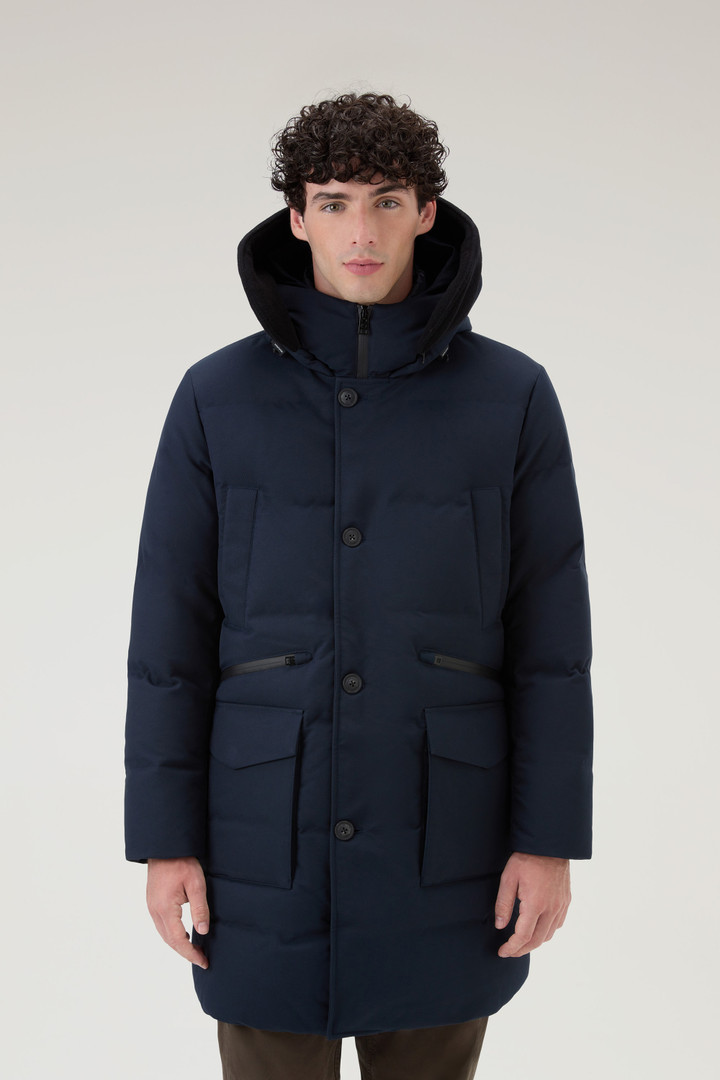 Parka with Detachable Wool Visor Blue photo 1 | Woolrich