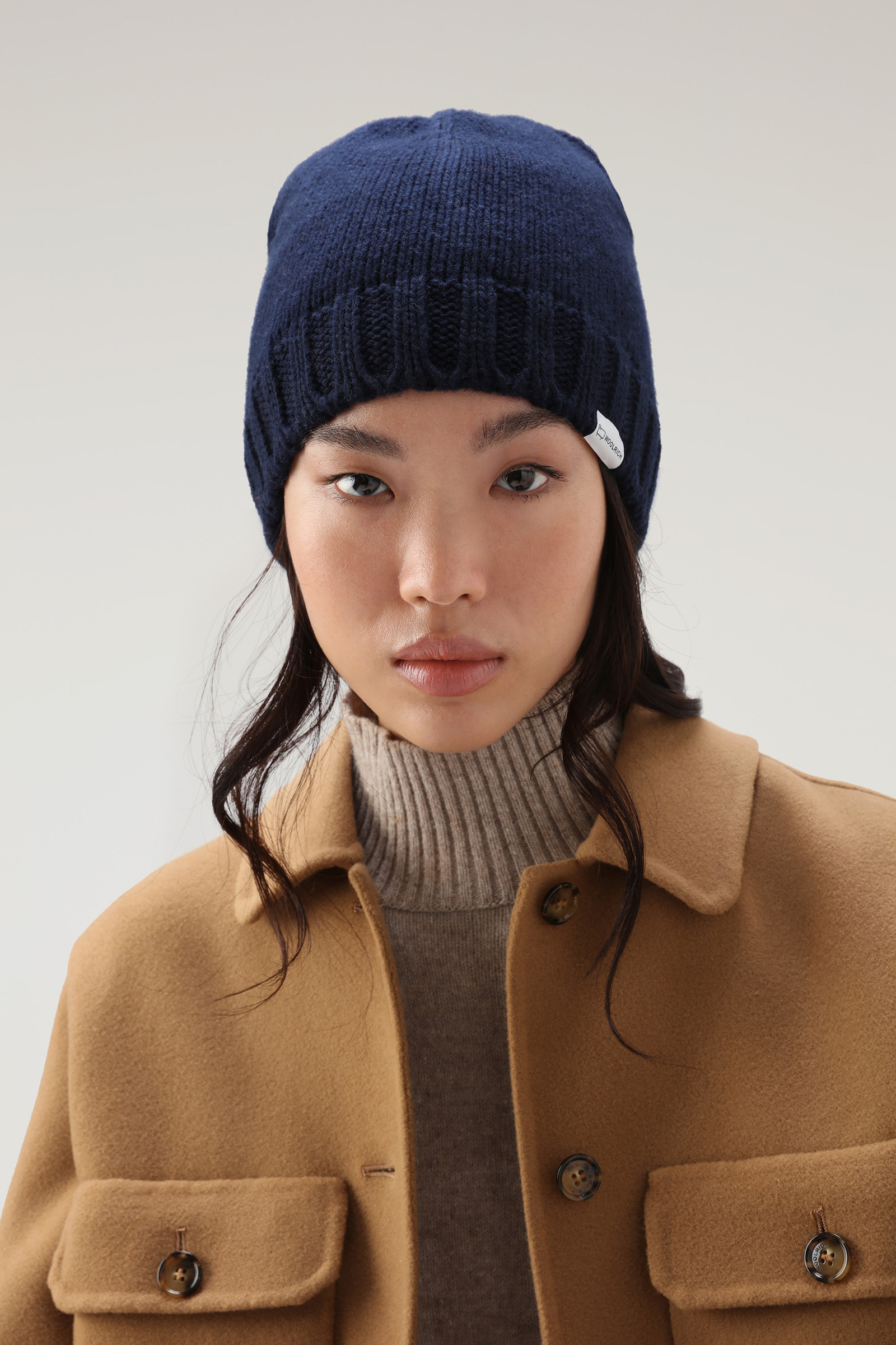 Unisex Soft Wool Beanie in Virgin Wool Blue photo 4 | Woolrich
