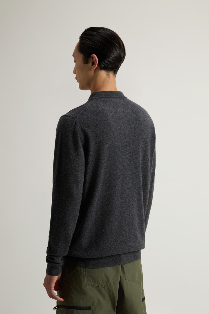 Polo in maglia a maniche lunghe in puro cashmere Grigio photo 3 | Woolrich