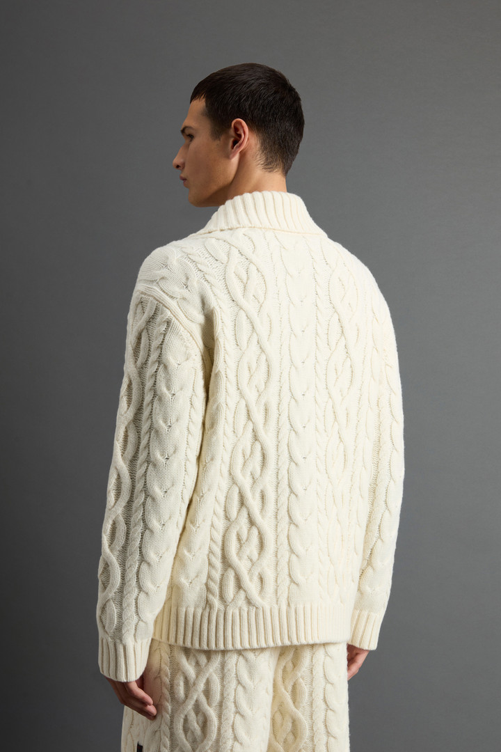 Cardigan in Italian Pure Merino Wool by Todd Snyder Beige photo 3 | Woolrich