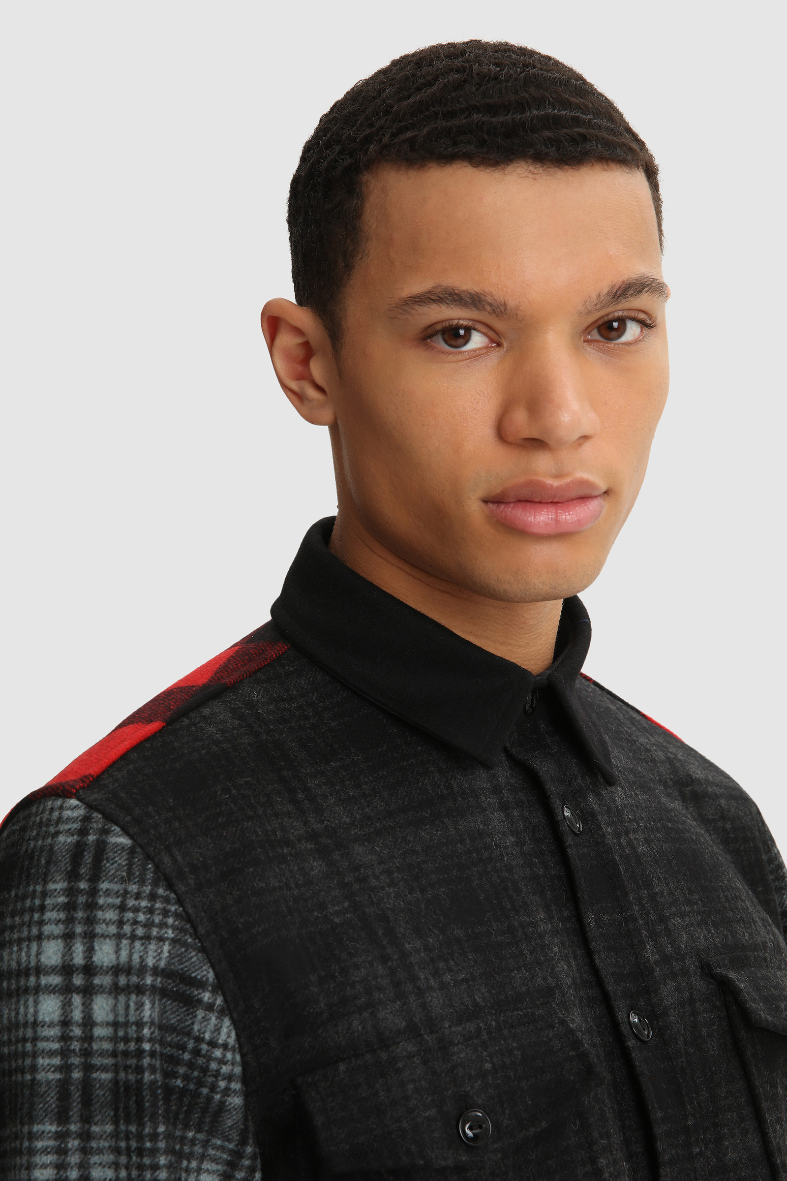 Camisa Alaskan Melton de lana italiana reciclada grey photo 5 | Woolrich