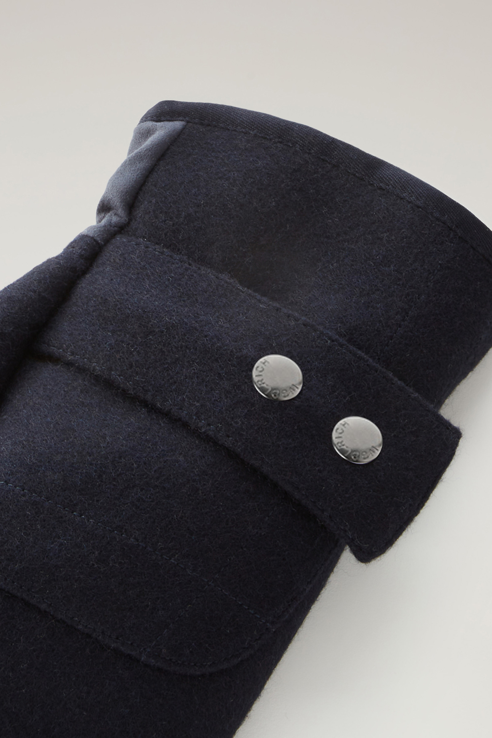 Gants en laine mélangée recyclée avec bracelet – Elmer/Woolrich bleu photo 3 | Woolrich