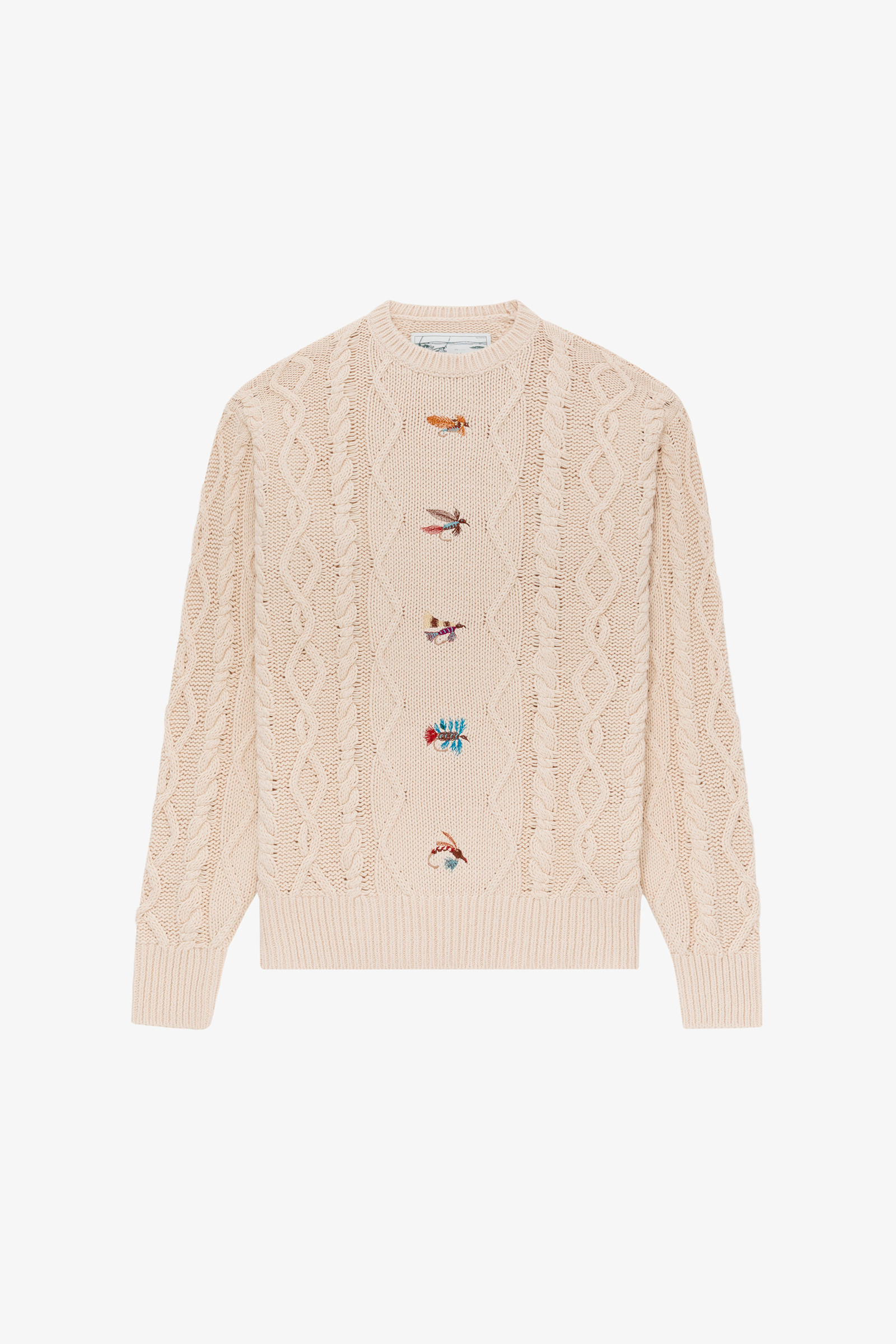 Fly Fishing Crewneck Sweater - Aimé Leon Dore / Woolrich Beige | Woolrich