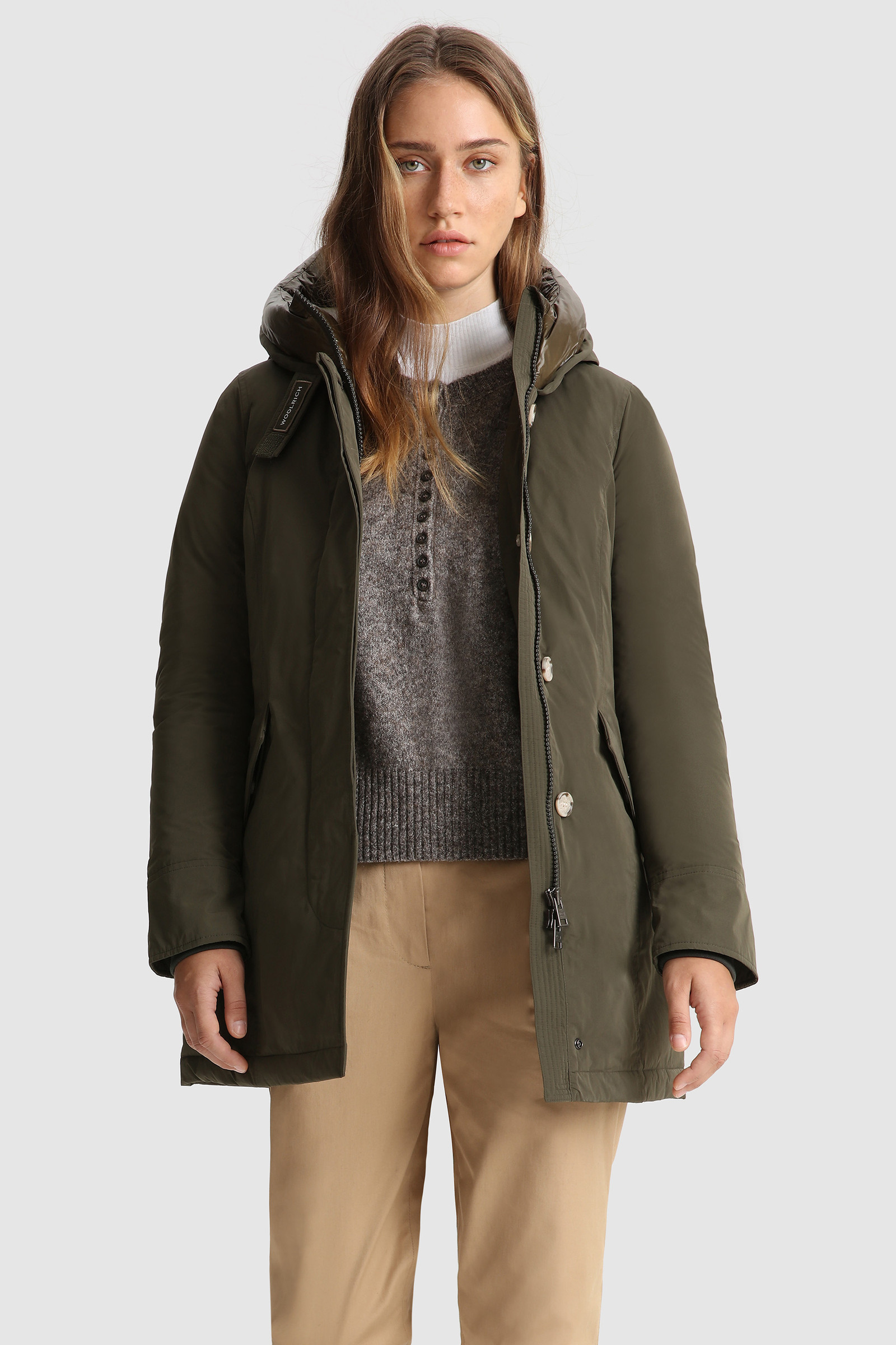 Hoes Kleverig Mijlpaal Women's Arctic Parka in City Fabric Green | Woolrich USA