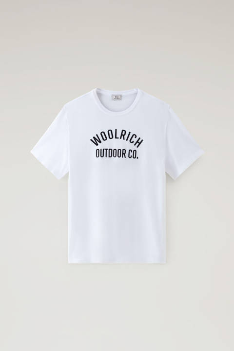 T-Shirt aus reiner Baumwolle mit Text Weiß photo 2 | Woolrich