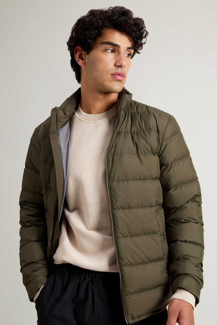 Lightweight Down Jacket in Microfiber Green photo 4 | Woolrich