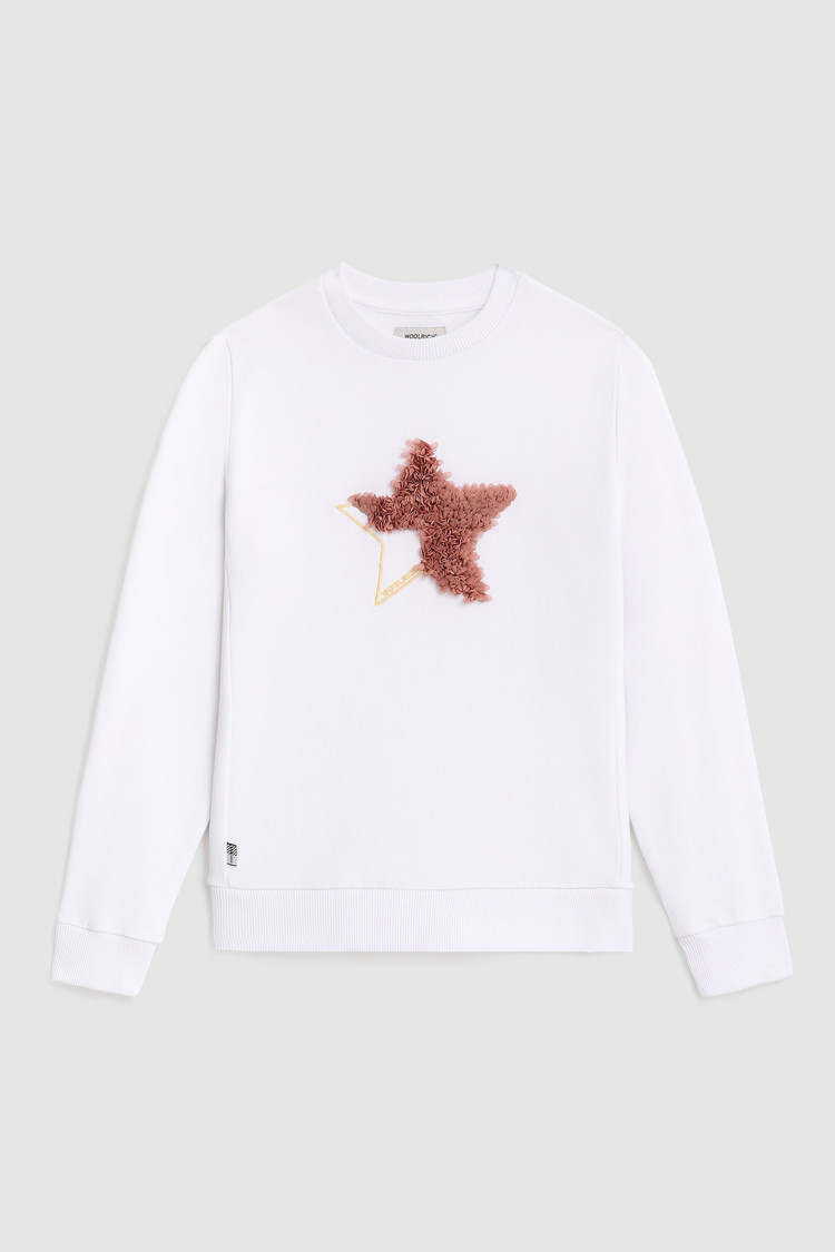 Sweatshirt mit Rundhalsausschnitt und geprägtem Sternlogo
