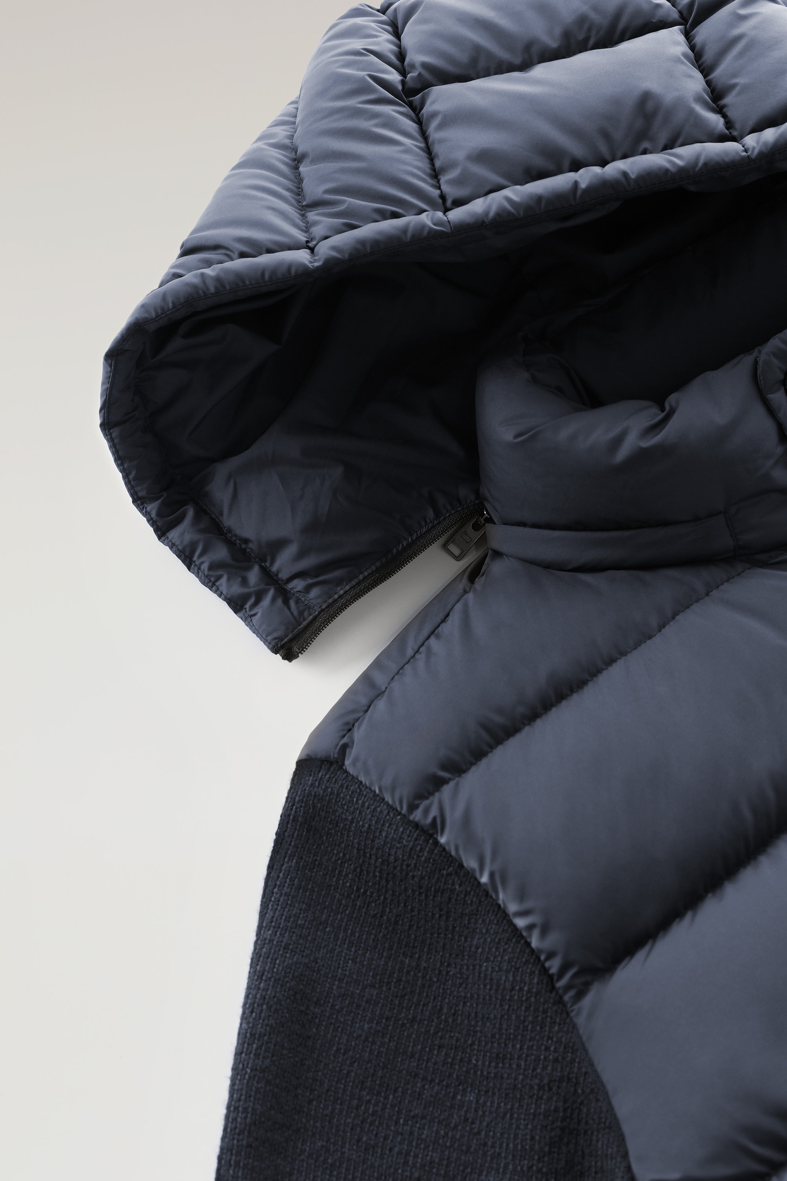 Giacca Sierra con maniche in lana Merino e cappuccio staccabile Blu photo 7 | Woolrich