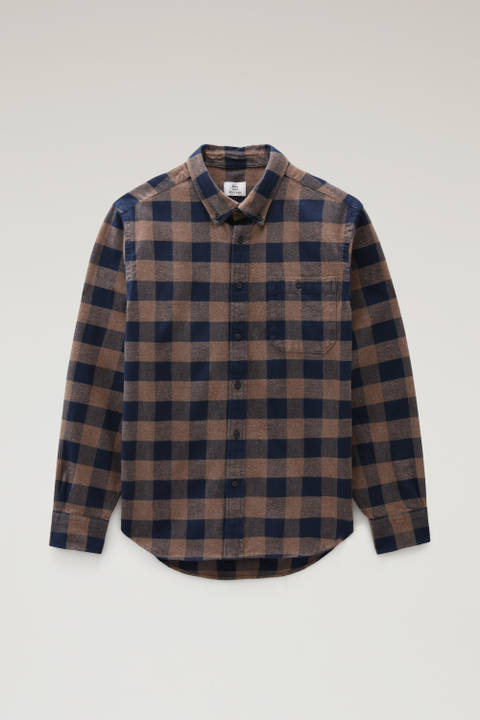 Trout Run Flannel Check Shirt Brown | Woolrich