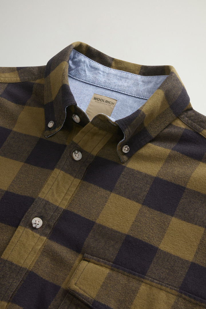 Flannel Shirt with Checked Pattern Green photo 6 | Woolrich