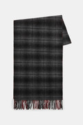 Double-Face Check Scarf in Wool Blend