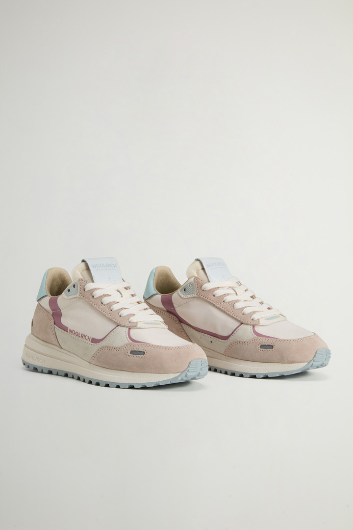 Retro Sneakers in Nylon with Leather and Suede Details Multicolor photo 2 | Woolrich