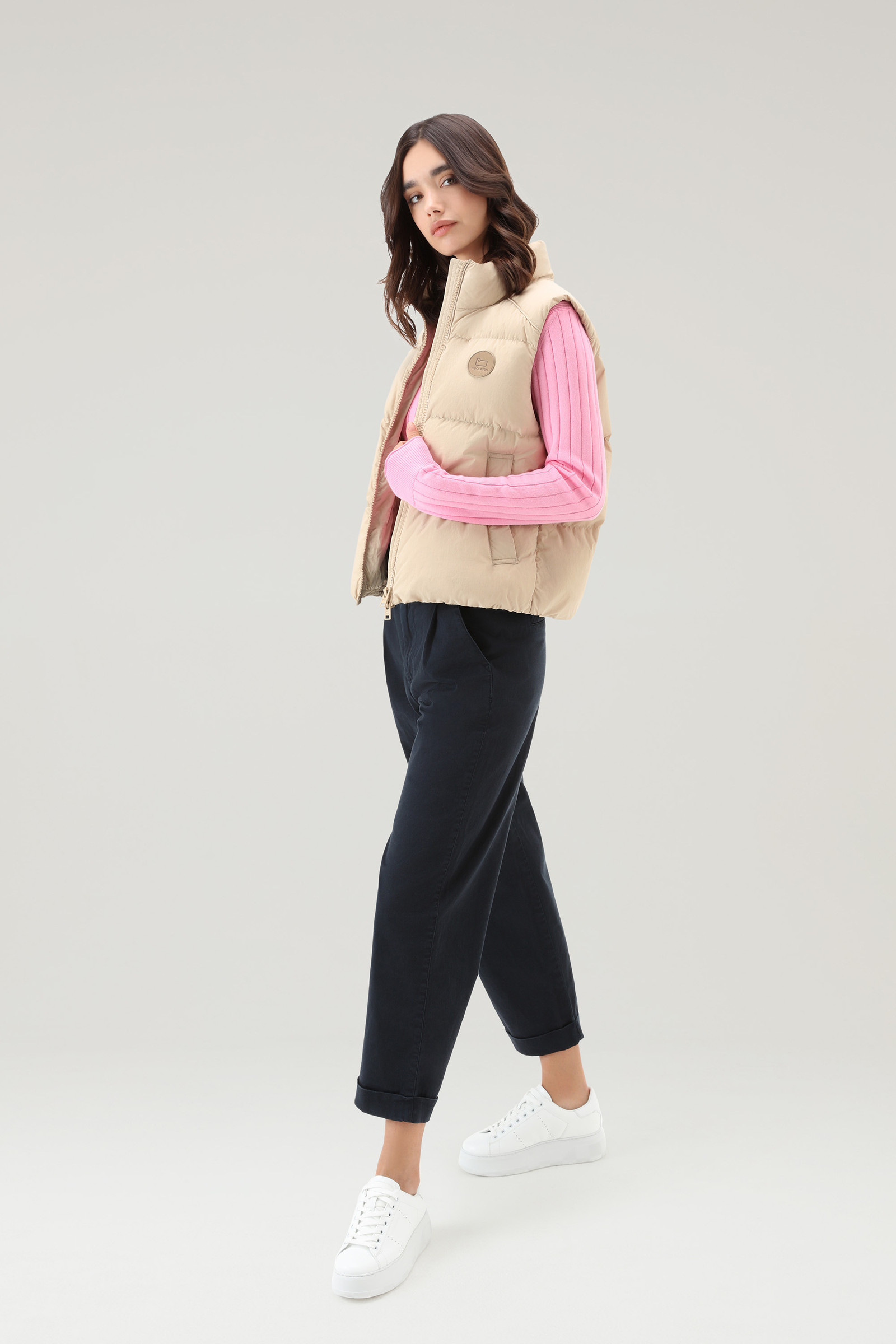 Gilet trapuntato in nylon Eco Taslan beige photo 4 | Woolrich