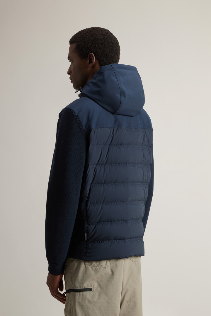 Bering Hybrid Jacket in Stretch Nylon with Matte Finish Blue photo 3 | Woolrich