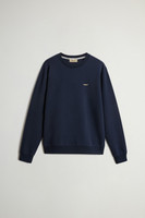 【関税&送料込】Woolrich Sweatshirt With Logo Men's Full-Zip High Neck Sweatshirt in Cotton-Blend