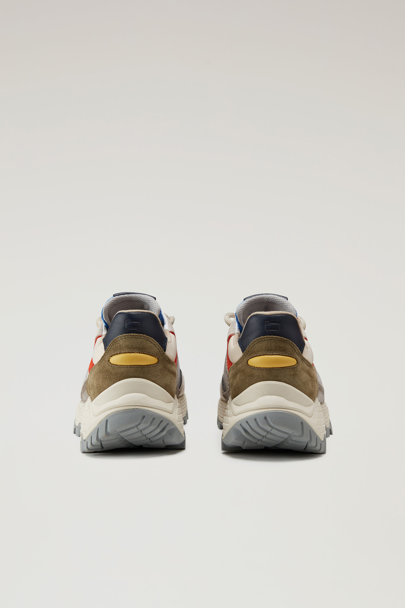 Sneaker Tech multicolor in morbida pelle con inserti in pelle scamosciata multicolore photo 3 | Woolrich