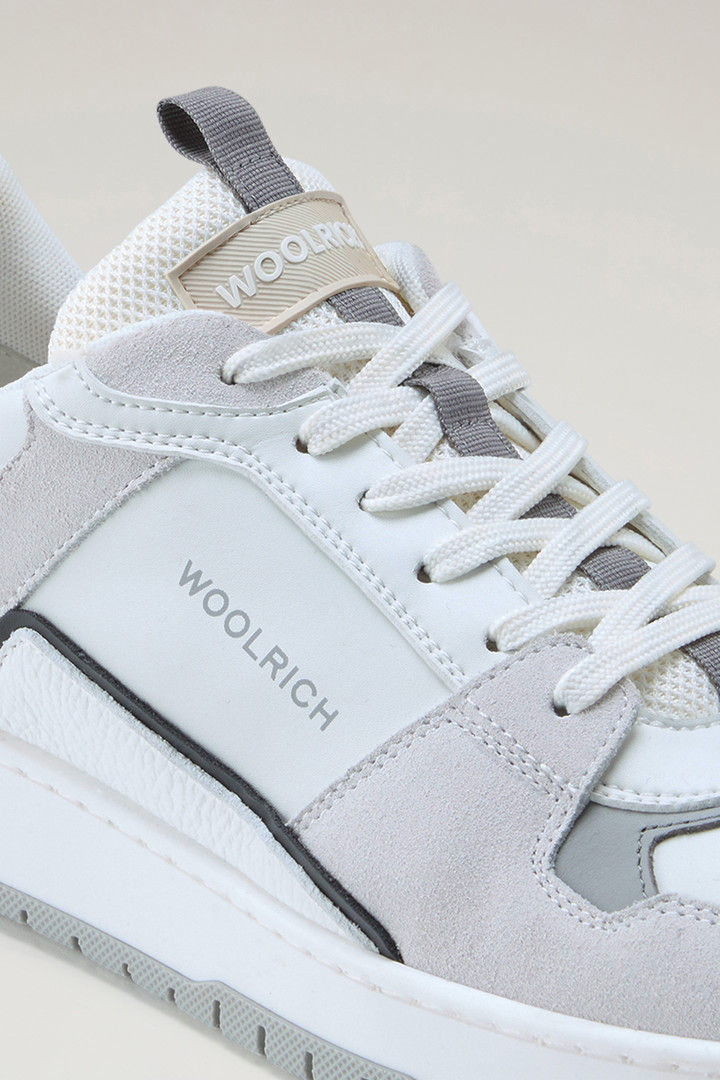 Classic Basketball Sneakers in Suede White photo 4 | Woolrich