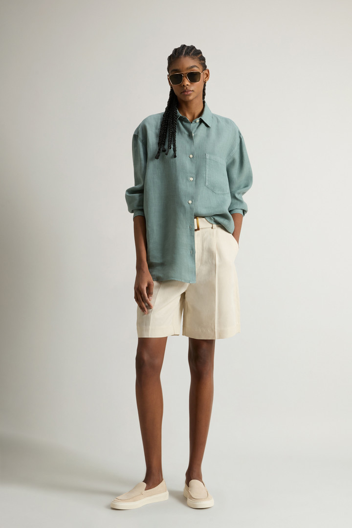 GD LINEN SHIRT Green photo 2 | Woolrich